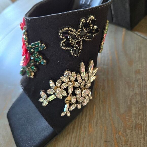 Verace Embellished Black Women's Heels size 40 new - Picture 5 of 12
